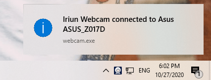 Iriun Webcam: biến điện thoại iOS, Android thành webcam cho máy tính