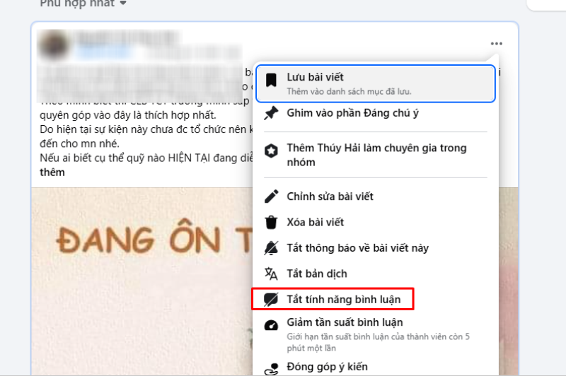 cách tắt bình luận trên Facebook 2026 - hình 8