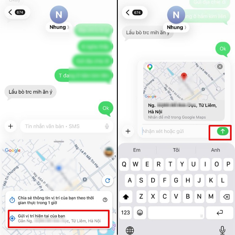 chia sẻ trực tiếp Vị trí trong iMessage - hình 7
