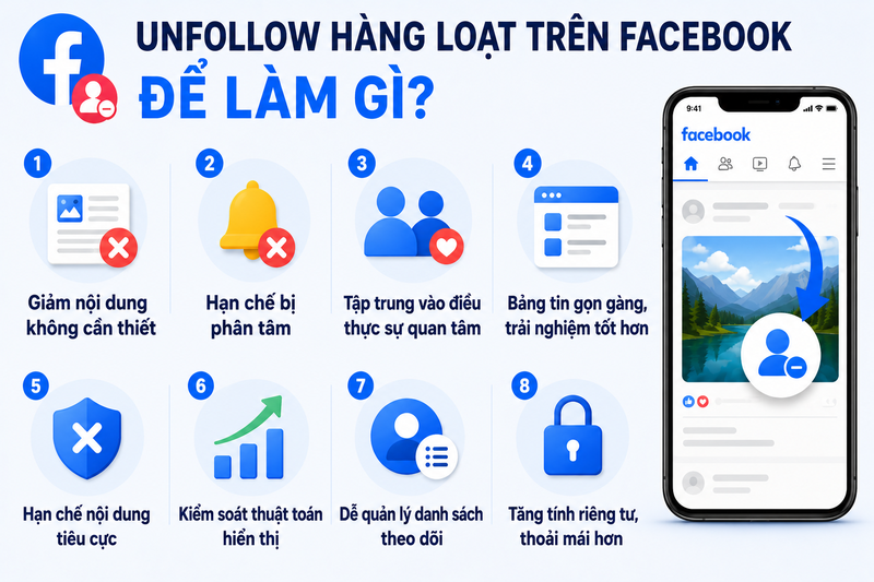 Unfollow hàng loạt trên Facebook - hình 1